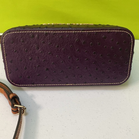 Dooney & Bourke Ostrich Ruby Crossbody Plum Wine Color - Picture 4 of 8